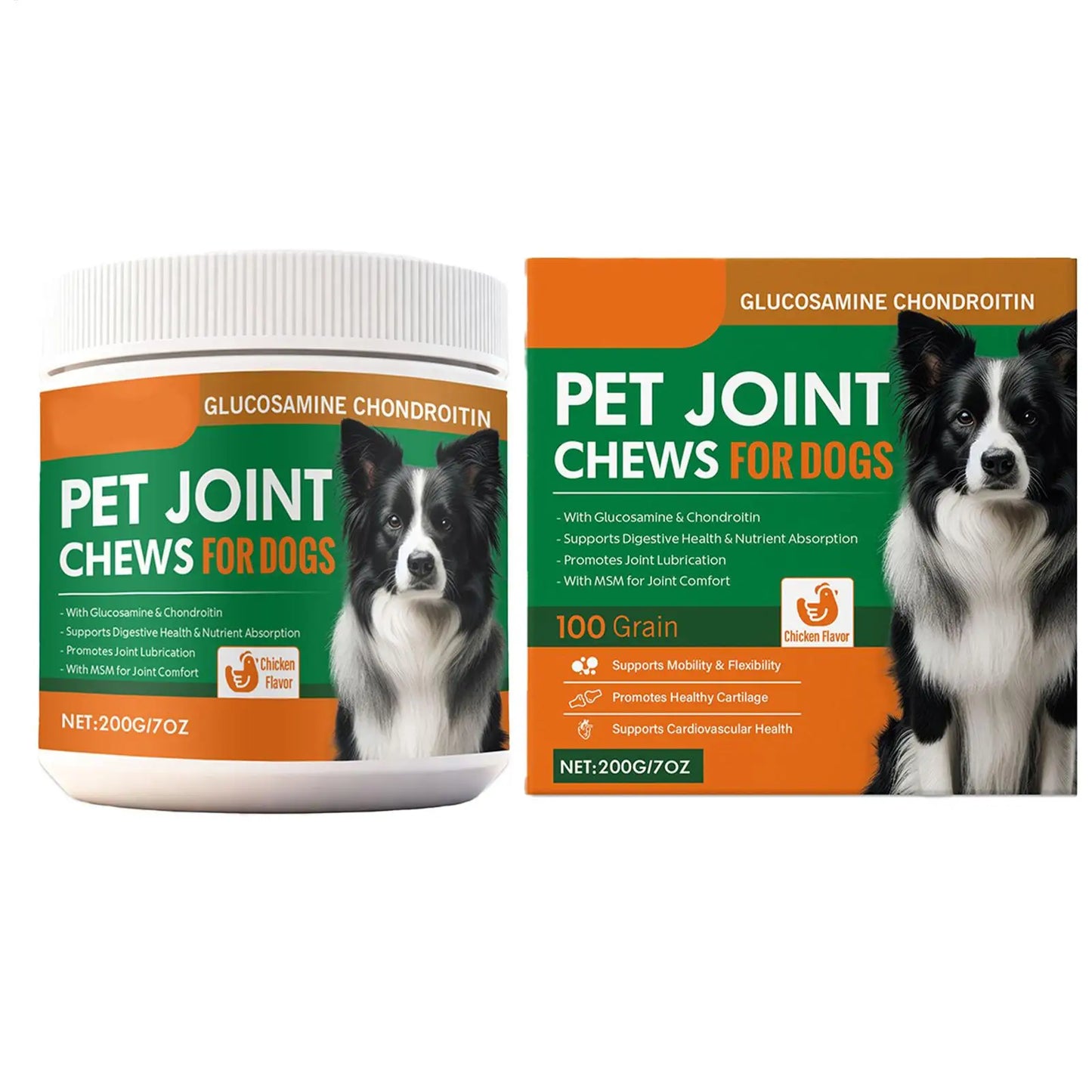 Dog Joint Supplement Chewable Pill 100-piece Dog Joint And Hip Supplement For Home Travel Daily Care Digestive Absorption Pet